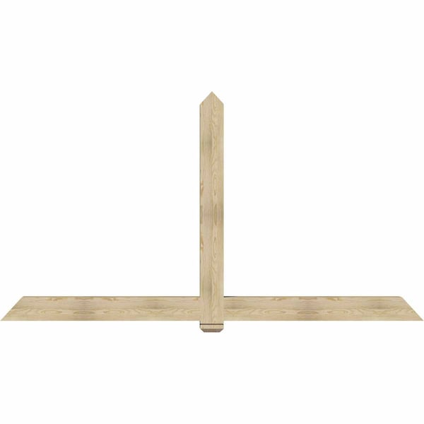 Ekena Millwork Eugene Rough Sawn Timber Gable Bracket, Douglas Fir, 108"W x 58"H x 6"D x 6"F, 13/12 Pitch GBW108X58X0606EUG00RDF - main